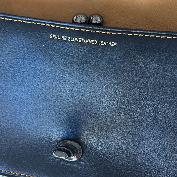 Coach | NWOT 1941 Dinky with Tea Rose Black/Blue/Purple Leather Crossbody #20215 - Picture 15 of 16